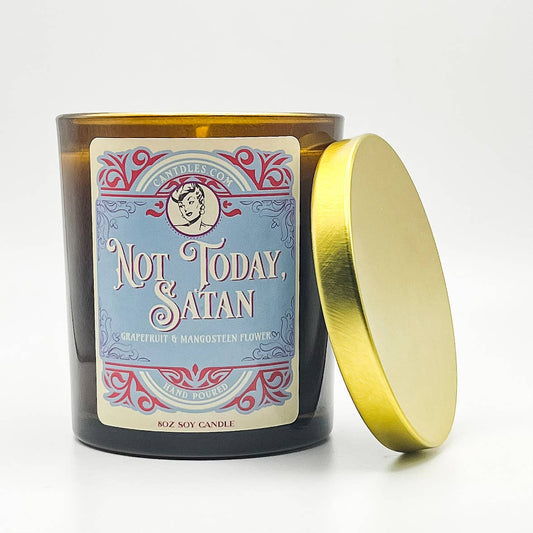 Not Today, Satan Candle: Soy, Sassy Gift for Women