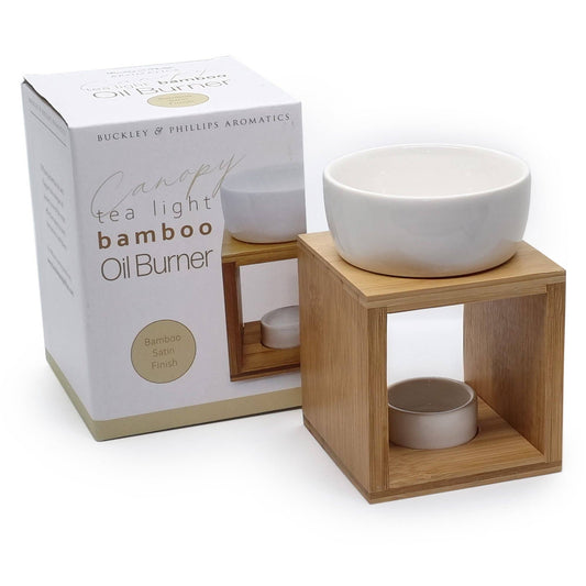 Our Bamboo & Ceramic Tealight Oil Burner