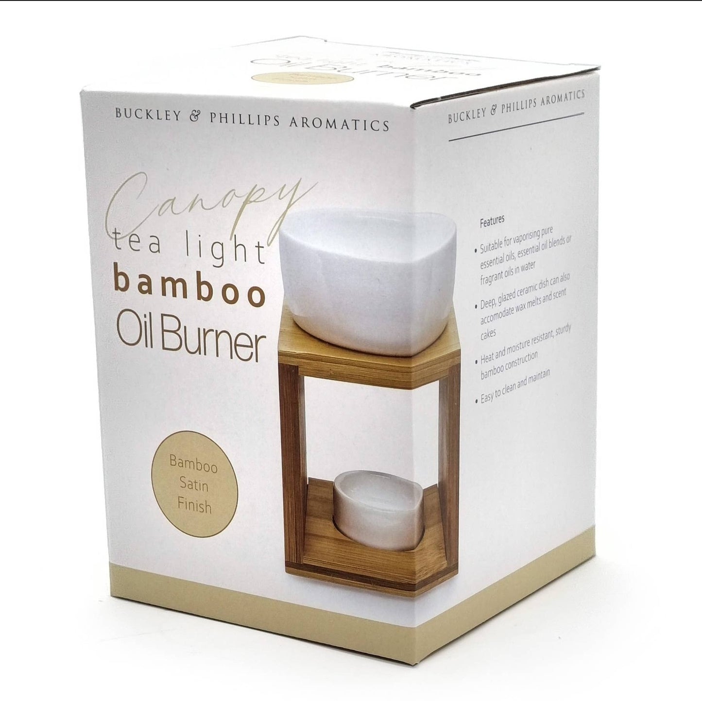 Our Bamboo & Ceramic Tealight Oil Burner