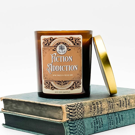 Fiction Addiction Candle: Book Scented Gift for Readers
